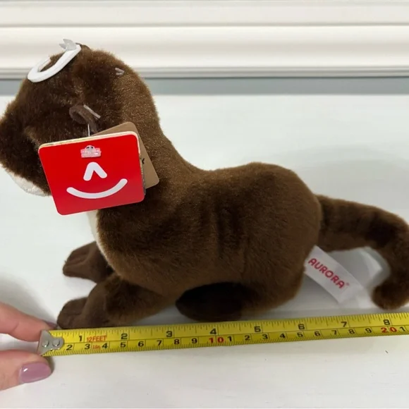 Aurora River Otter Plush 8” Flops Realistic Stuffed Animal Toy New NWT Gifts - Picture 7 of 7